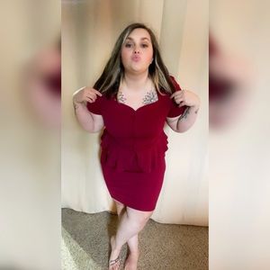 AISIZE Vintage Peplum Bodycon SIZE 2x